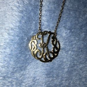 ‘K’ monogram necklace